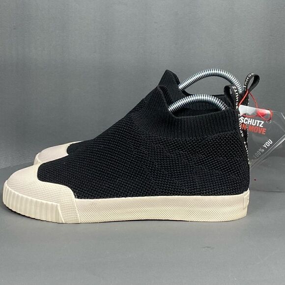 Schultz Black Knitted Ankle Sneaker Shoes women size 6.5 - Picture 1 of 9